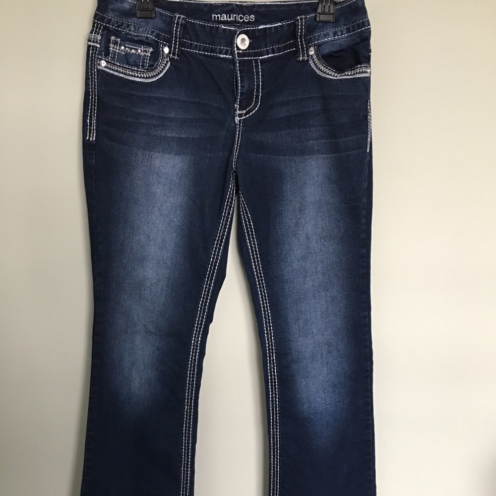 Maurice’s Dark Wash Jean and Light Stitching
